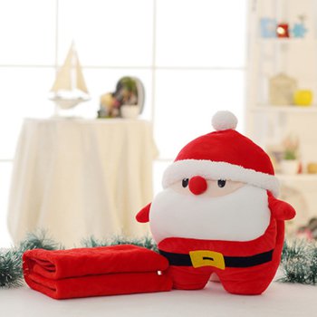 聖誕老人造型拉鍊式毛毯-聖誕節禮品-滌綸200g	_3